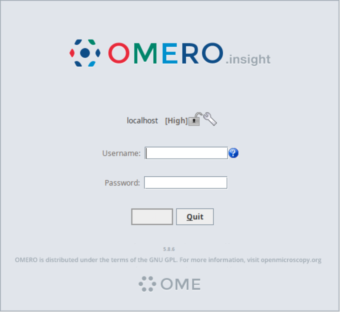 OMERO.insight interface