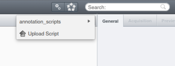 Scripts menu